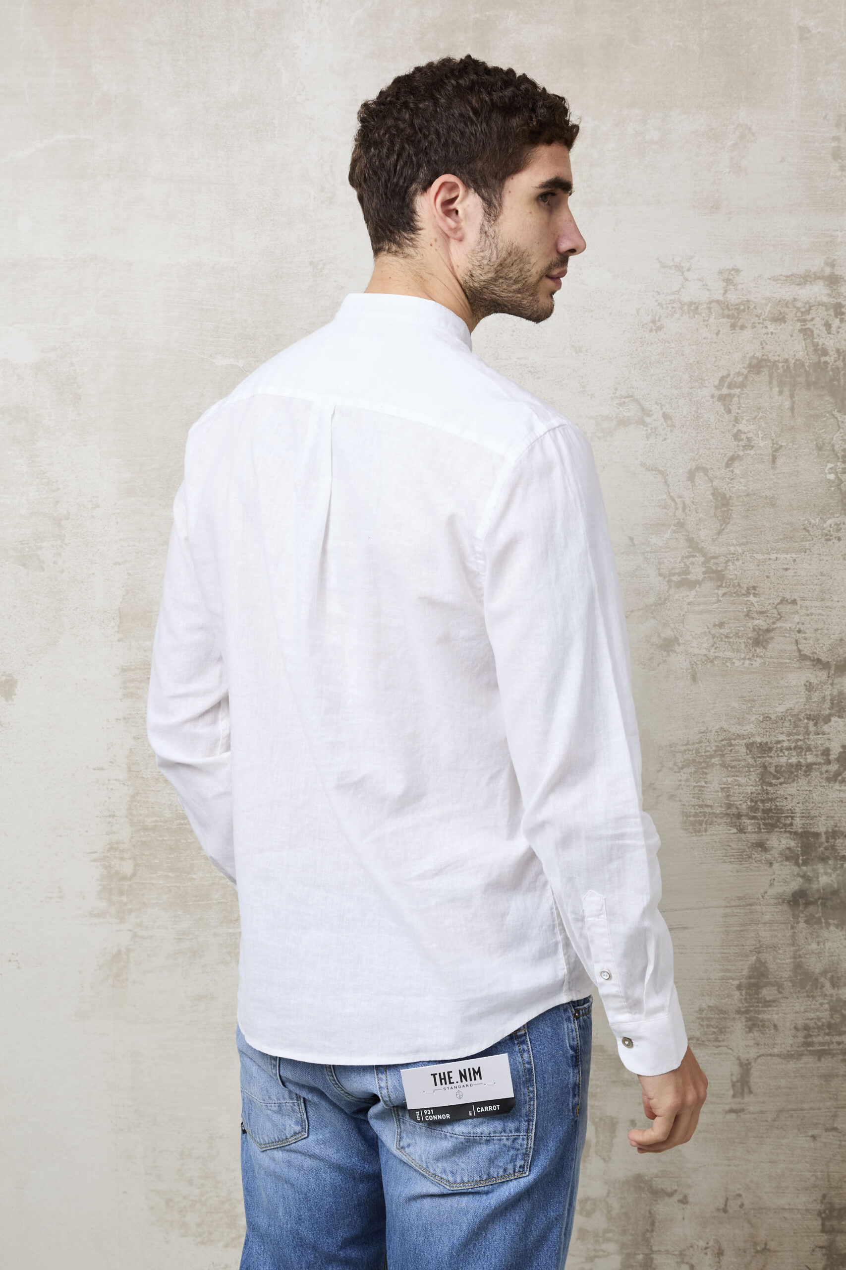 Parrion 1721 Men's White Serafino Shirt - Lightweight & Elegant Linen Shirt - Image 4