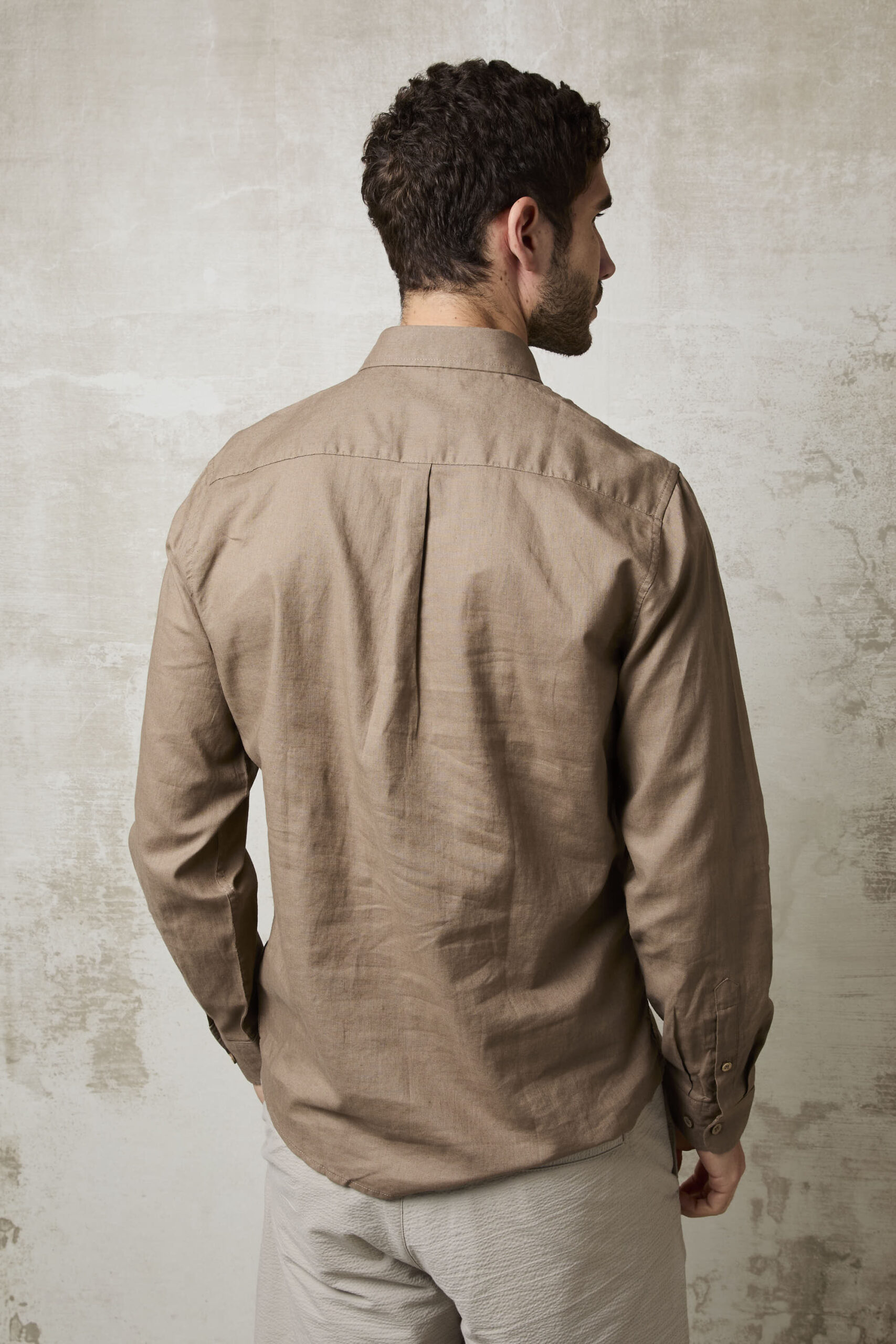 Parrion 1713 Men's Brown Linen Shirt - Comfortable & Stylish Summer Shirt - Image 4
