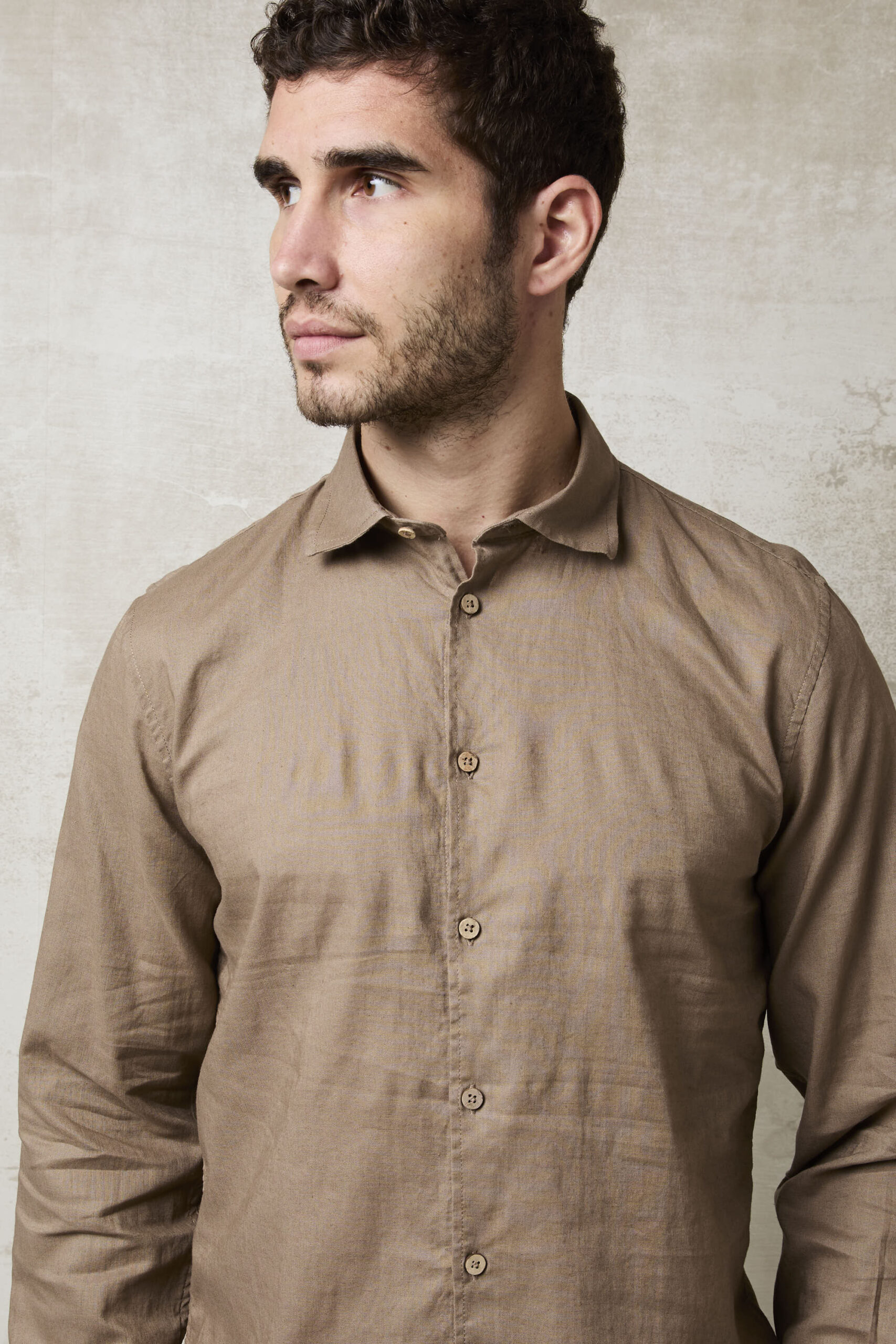 Parrion 1713 Men's Brown Linen Shirt - Comfortable & Stylish Summer Shirt - Image 6