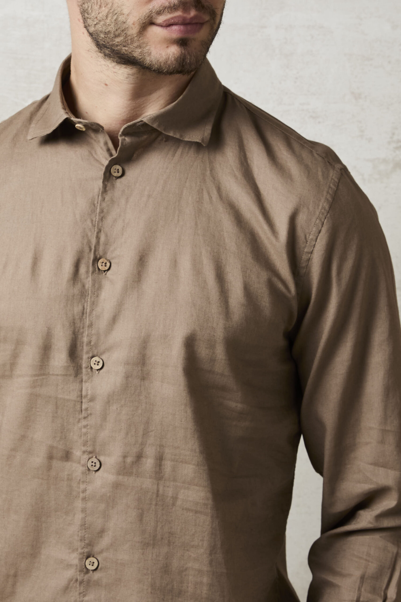 Parrion 1713 Men's Brown Linen Shirt - Comfortable & Stylish Summer Shirt - Image 7