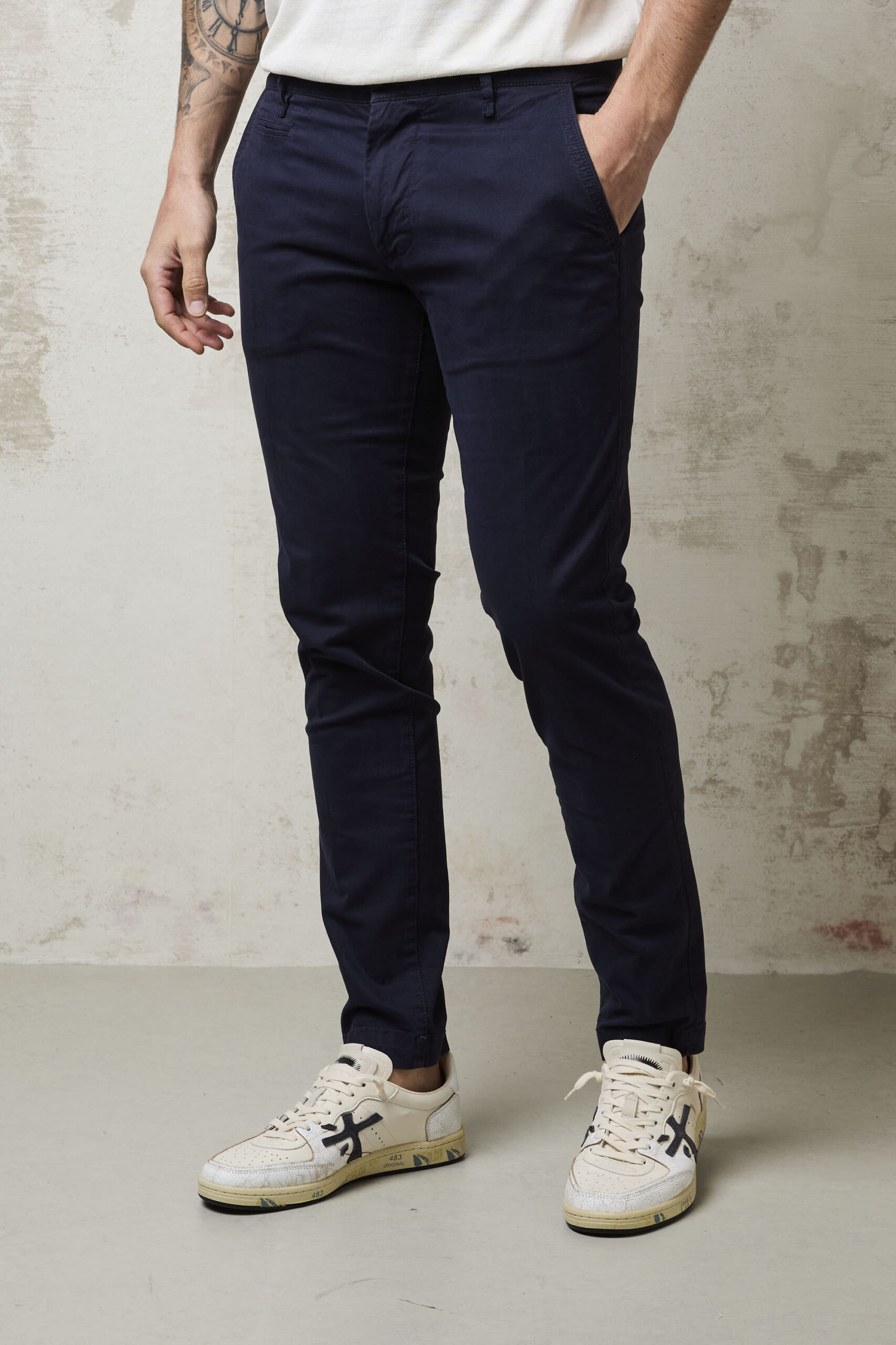 Parrion 1692 Men's Blue Chino Pants - Stylish & Comfortable Slim-Fit Trousers