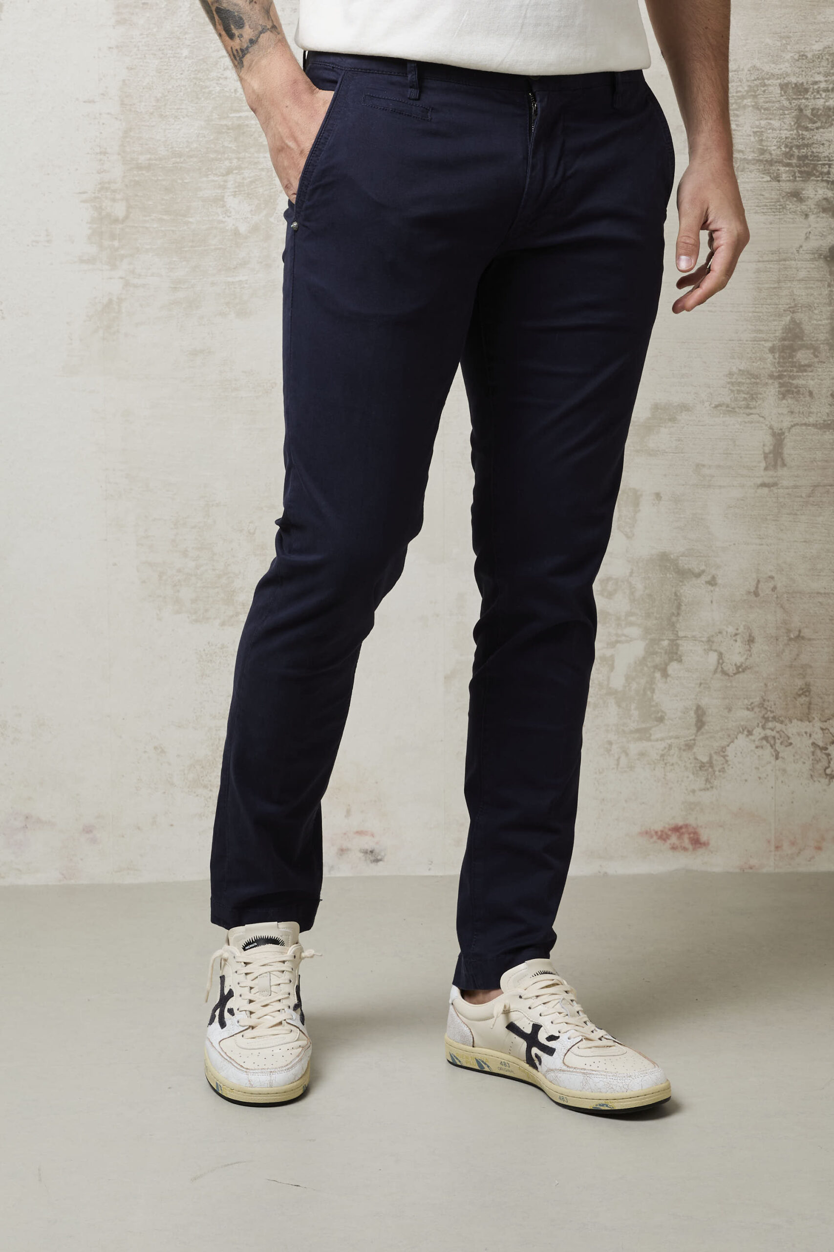 Parrion 1692 Men's Blue Chino Pants - Stylish & Comfortable Slim-Fit Trousers - Image 3