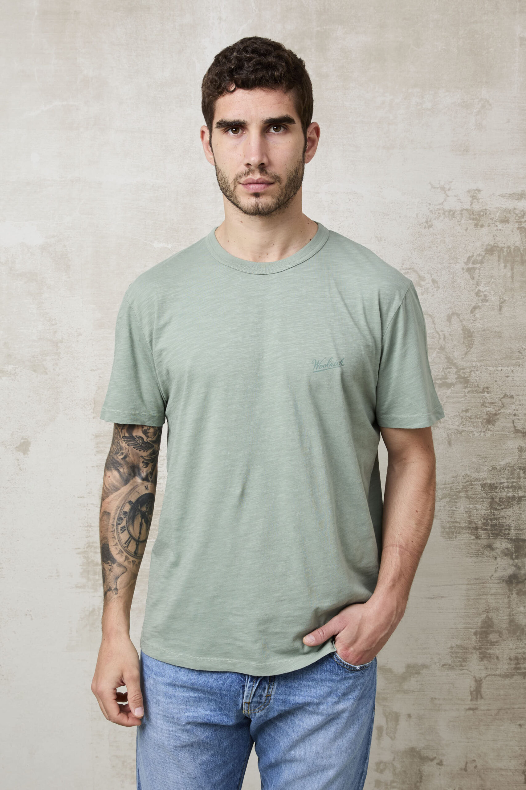 Parrion 1362 Men's Sage Green T-Shirt - Comfortable & Stylish Casual Tee - Image 2