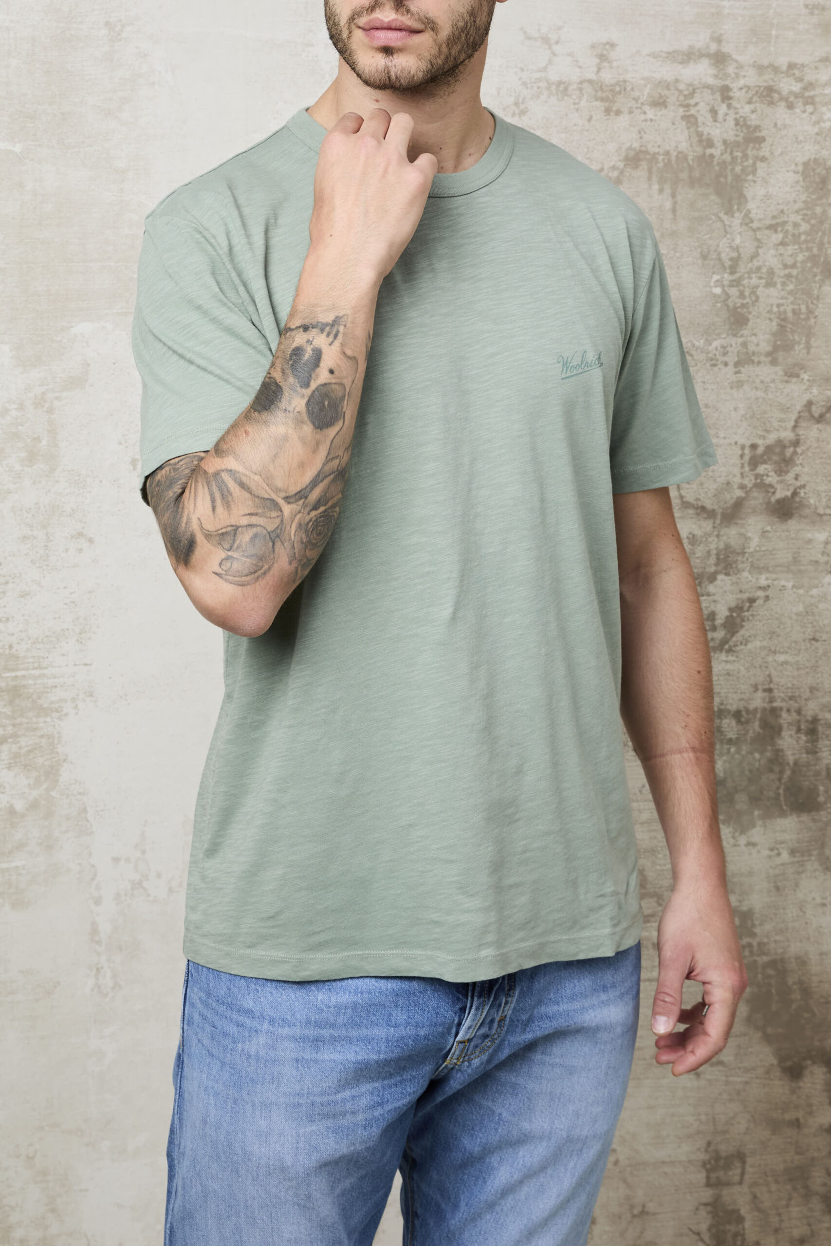 Parrion 1362 Men's Sage Green T-Shirt - Comfortable & Stylish Casual Tee - Image 3
