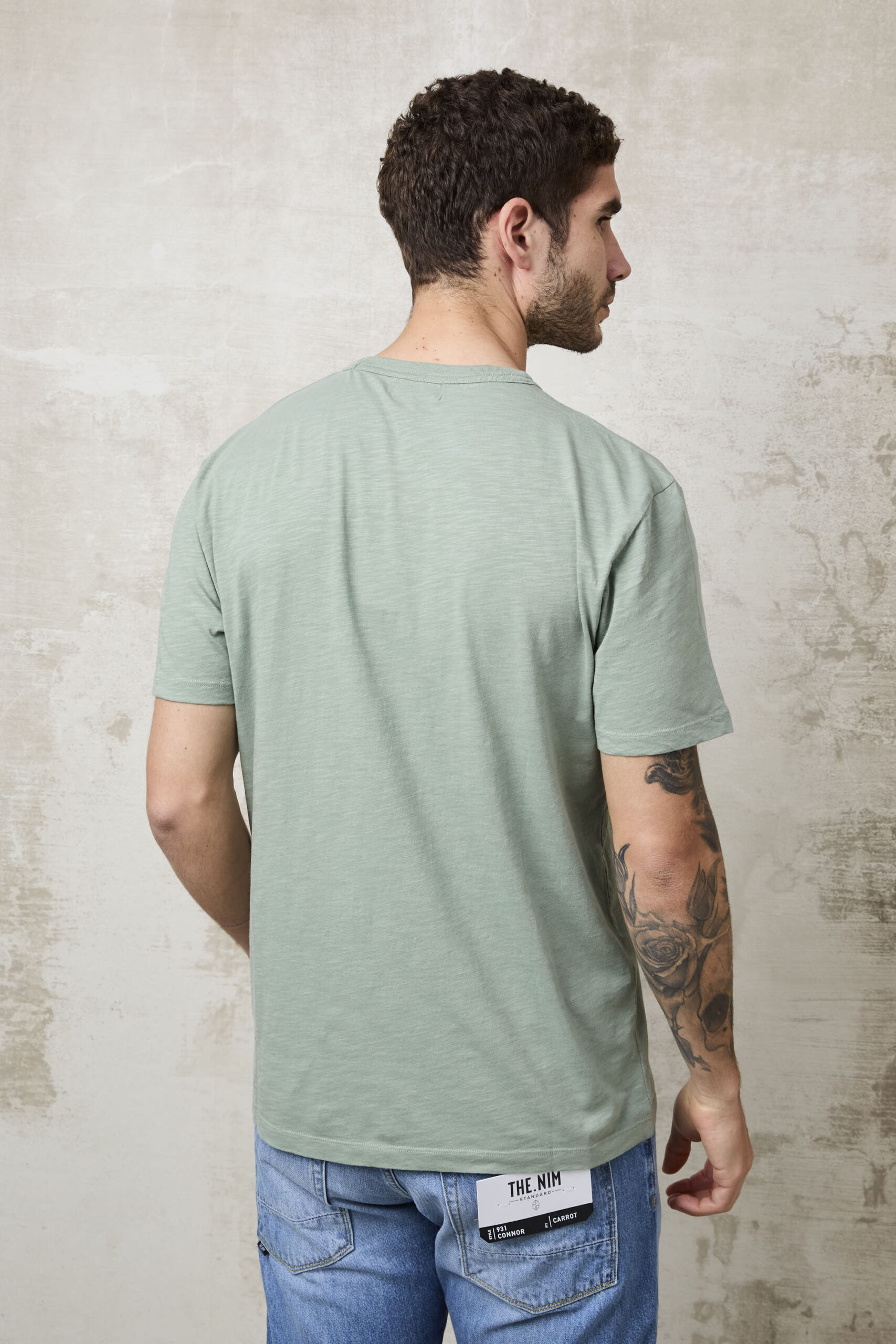 Parrion 1362 Men's Sage Green T-Shirt - Comfortable & Stylish Casual Tee - Image 4